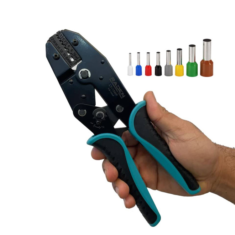 انبر پرس وایرشو رادن مدل LY-10WF سایز ۰.۵ تا ۱۰ میلیمتر